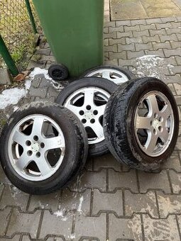 Originální alu kola Škoda Fabia 1 + nepoužité dojezdové kolo