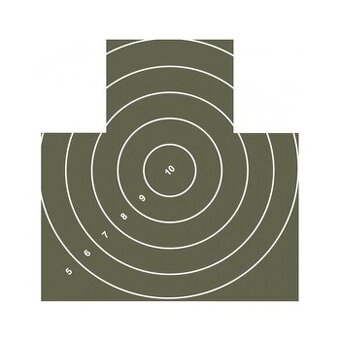 Nekrytě ležící figura s kruhy; terč č. 4; 315ks