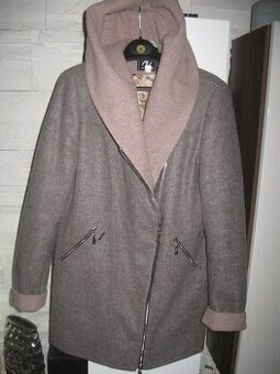 elegantní vlněný kabát šedolila XL/42 pošta zdarma