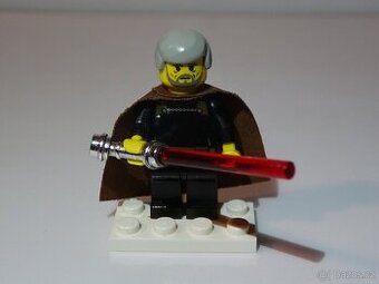 Count Dooku - Light Gray Smooth Hair, Brown Cape 2