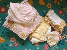 Set pro miminko: vybavení postýlky, ručníky  a bryndáky