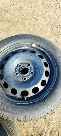 Plechové disky s pneu, Škoda, VW, 6Jx16, ET 48, 5x112. - 1