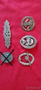 5x Bojový odznak Třetí říše. Wehrmacht, Luftwaffe, NSDAP, NS