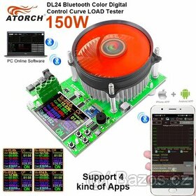 Elektronická zátěž 0.2-25A, 2-200V, 150W, barevný LCD, bluet