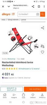 Backlounge na cvičení páteře. Nové Nepoužité