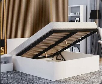 Manželská postel s úložným prostorem 160x200 bez matrace