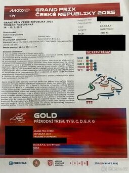 Moto GP Brno 2x Gold přírodní