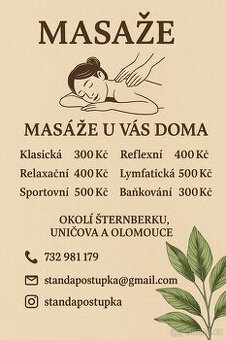 Masáže- OLOMOUC, UNIČOV, LITOVEL, ŠTERNBERK