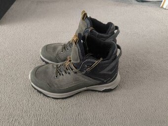 Pánské turistické kožené a nepromokavé boty SH 500 X-warm -