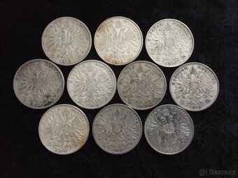 10 kusů stříbrných 2 korun RU F.J.I., mince Rakousko Uhersko