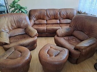 Kožená sedací souprava