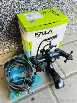 Retro vanová nástěnná baterie černá mosaz