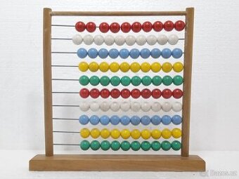 Retro dřevěné dětské počítadlo ČSSR - 1