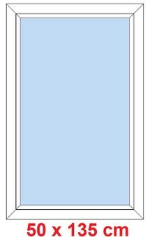 Plastové okno 50x135 cm, FIX neotevíravé, Soft