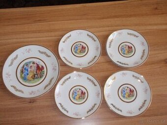 Koláčová porcelánová souprava -Tři grácie