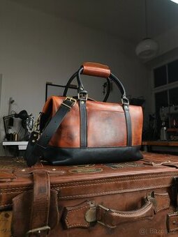Kožená cestovní taška " duffle bag"