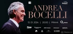 Prodám vstupenky na Andrea Bocelli na 13. ledna 2024 Praha