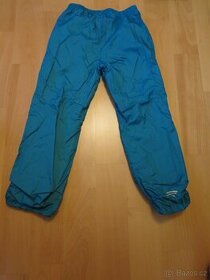 zateplené šusťákové kalhoty zn. T&GO - vel. 134, modré