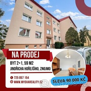 Prodej cihlového bytu 2+1, 59 m2 - ul. Jindřicha Hořejšího