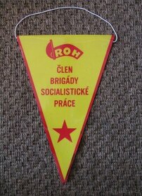 ROH/BSP člen brigády socialistické práce, retro vlaječka