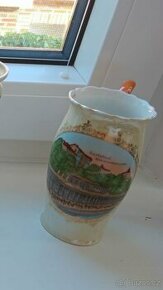 Starý  lázeňský porcelánový pohárek  pítko