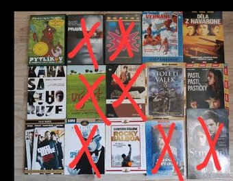 DVD filmy různé žánry. Seznam v textu.