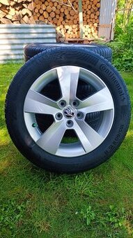 Alu Škoda Fabia 3, 5x100 R15 s pneu 185/60 R15, DOT 0724