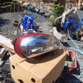 Jawa 250 panelka Nádrž patinovka - 1
