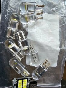 8ks + 1ks W5W T10 LED Canbus COB Žárovka 6000K 12V .  Nové a