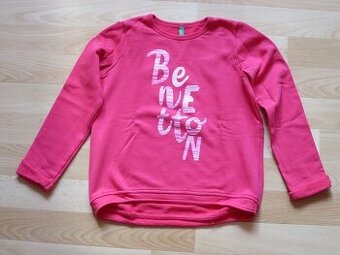 Mikina růžová Benetton 128