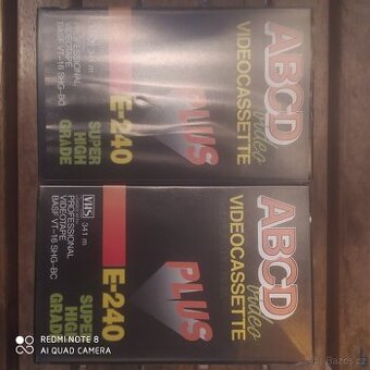 Videokazety ABCD E-240 na premaz 2ks