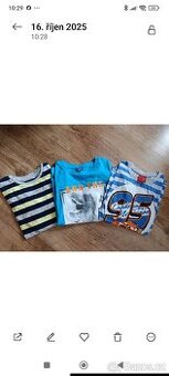 Trika s dlouhým rukávem, vel. 122, 128 a 128/134