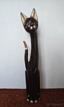 Ručně vyřezávaná kočka - ZÁNOVNÍ