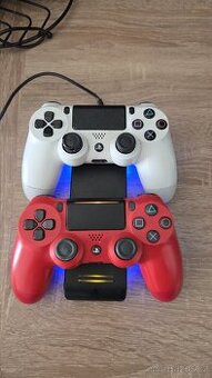 PS4 controller 2x s bezdrátovou nabíječkou