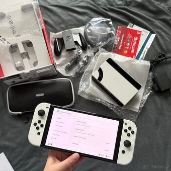 Nintendo Switch OLED White – V ZÁRUCE (Smarty) + pouzdro