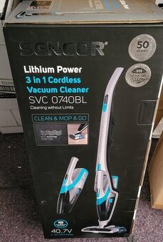 Tyčový vysavač Sencor, mokrého vytírání, LED, Li-Ion 40,7 V,