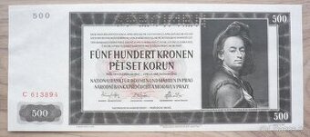 Bankovka, Protekt Čechy a Morava, 500 K roč 1942
