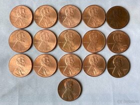 Konvolut amerických mincí quarter, dime, 1 a 5 cent