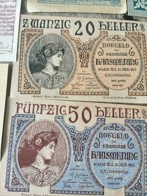 bankovky r. 1920 / 1. svet. vojna .