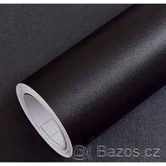 Samolepící nábytková PVC tapeta 5 x 0,61 m, černá - 1