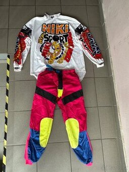 Motokrosové retro kalhoty a dres NIKI (nové)