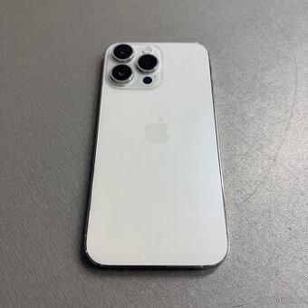 iPhone 14 Pro Max 128GB silver, pěkný stav, 12 měsíců záruka
