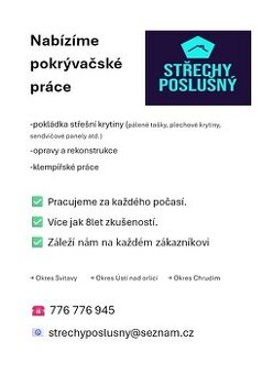 Nabízím pokrývačské práce
