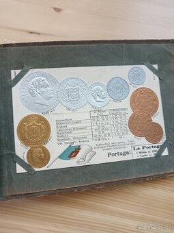 Peníze všech Zemí světa 37 Pohlednic s Mincemi z celého svět