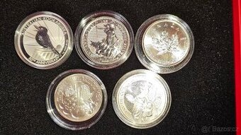 stříbrné investiční mice různé