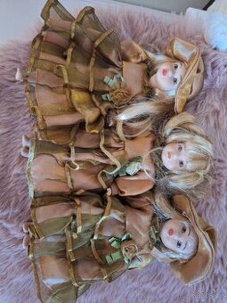 Porcelánove panenky 19 cm , trojcata