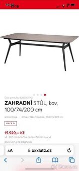 Zahradni jidelni stul nove