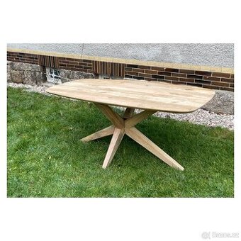 Masivní jídelní stůl Mango – 180 cm, hvězdová podnož