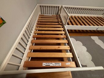 Detska postel se zabranou a matrace 160x70