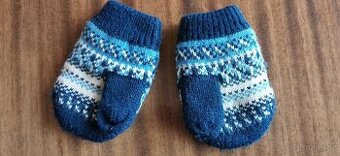 Zateplené pletené rukavice (cca 1 - 2 roky)